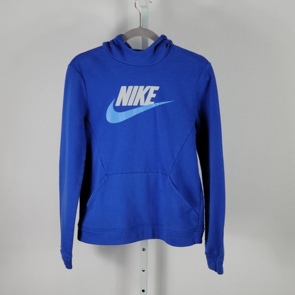 Nike Other - NIKE club fleece pullover hoodie blue Sz XL